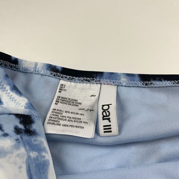 Bar III Shibori Tie-Dye High Waist‎ Bikini Bottoms Women's Small Peri Allure - Picture 5 of 7